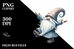 Vintage Dancing Gnome Clipart PNG Product Image 3