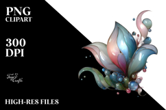 Abstract Glossy Snowdrop, Transparent PNG Product Image 2