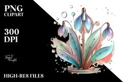 Abstract Glossy Snowdrop, Transparent PNG Product Image 2