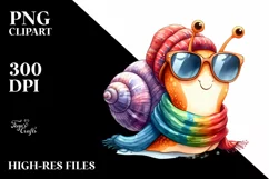 Vibrant Snail Scarf Sunglasses | Sublimation Clipart Product Image 3
