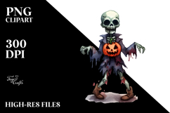 Simple Funny Halloween Clipart PNG Product Image 2