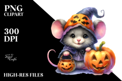 dressed Mouse Halloween Sublimation Clipart Product Image 2