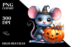 dressed Mouse Halloween Sublimation Clipart Product Image 2