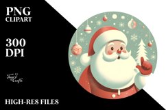 Retro Christmass Santa PNG Product Image 2