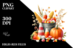 Candy Corn Washed Watercolor PNG Product Image 2