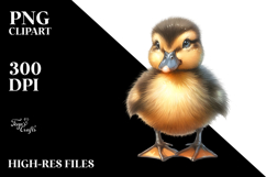 Cute Baby Duck Watercolor PNG Product Image 2