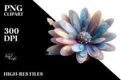 Abstract Pastel Glossy Daisy, PNG Product Image 2