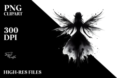 Gothic Watercolor Fairy PNG Product Image 2