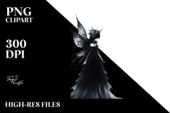 Gothic Fairy Clipart PNG Product Image 2