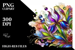 Watercolor Luxury Flower Splash Clipart Product Image 3