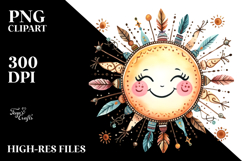 Smiling Boho Sun PNG Product Image 2