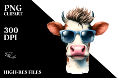 Happy Looking Cow PNG Product Image 2