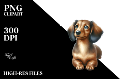 Sweet Dachshund with Christmas Decor, High-Res PNG Product Image 2