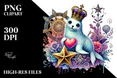 Colorful Seal on Star PNG Product Image 2