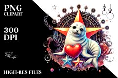 Colorful Seal on Star PNG Product Image 2