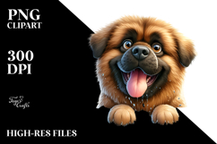 Crazy Mastiff Ice Cracks Watercolor Sublimation Clipart Product Image 2