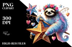 Adorned Sloth on Star PNG Product Image 2