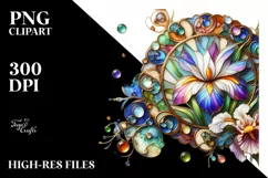 Watercolor Luxury Flower Splash Clipart Product Image 1