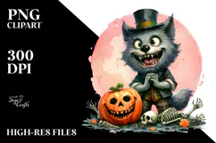 Simple Funny Halloween Clipart, Transparent PNG Product Image 2