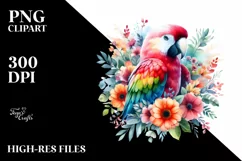 Colorful Baby Parrot | Sublimation Clipart Product Image 3