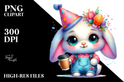 Crazy Rabbit with Party Hat PNG Product Image 2