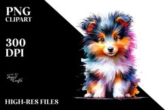 Crazy-Haired Baby Collie, PNG Product Image 1