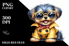 Funny Baby Yorkipoo With Sunglasses | Sublimation | Clipart Product Image 3