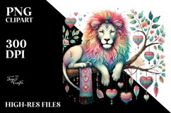 Adorned Boho Lion PNG Product Image 2