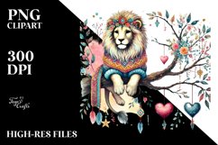 Adorned Boho Lion PNG Product Image 2