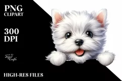 Funny Baby West Highland White Terrier | Clipart Product Image 1