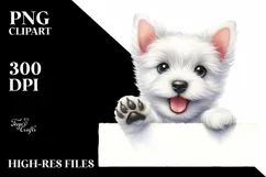 Funny Baby West Highland White Terrier | Clipart Product Image 1
