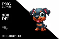 Colorful Baby Doberman Pinscher | Clipart Product Image 3