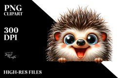 Crazy Furr Enthusiastic Funny Hedgehog | Clipart Product Image 3