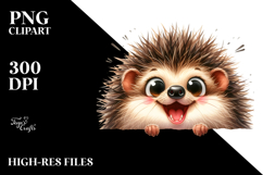 Crazy Funny Hedgehog Watercolor Product Image 2