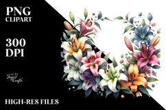 Colorful Lily Frame, Transparent PNG Product Image 1