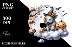 Rhino Dressed for Halloween, Transparent PNG Product Image 2