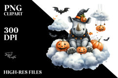 Rhino Dressed for Halloween, Transparent PNG Product Image 2