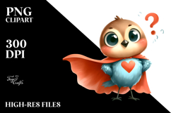 Bird with Playful Curiosity, Digital Painting PNG Product Image 2