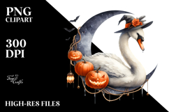 Swan Halloween Cloud PNG Product Image 2