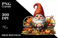 Gothic Girl Autumn Gnome PNG Product Image 1