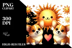 Cute Pembroke Welsh Corgi Heart PNG Product Image 2