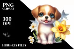 daffodil on a Star Babydog | Clipart Product Image 3