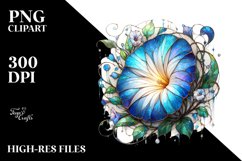 Shiny Morning Glory Stained Clipart Product Image 1