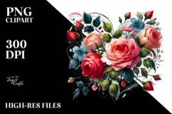 Heart with Roses, Transparent PNG Product Image 2