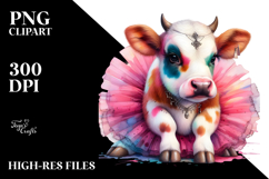 colorful Baby Cow in Tutu Product Image 2