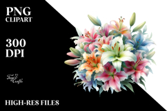 Colorful Lily Clipart Product Image 2