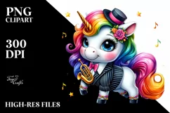 colorful Baby Unicorn in Jazz Dancer Outfit Product Image 3