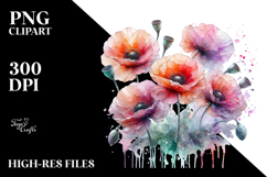 Poppy with Material, Transparent PNG Product Image 2