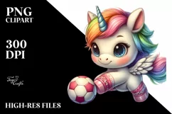 Baby Unicorn Handball Clipart Product Image 1