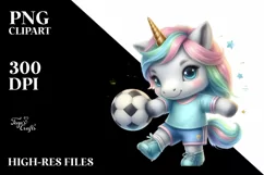 Baby Unicorn Handball Clipart Product Image 1